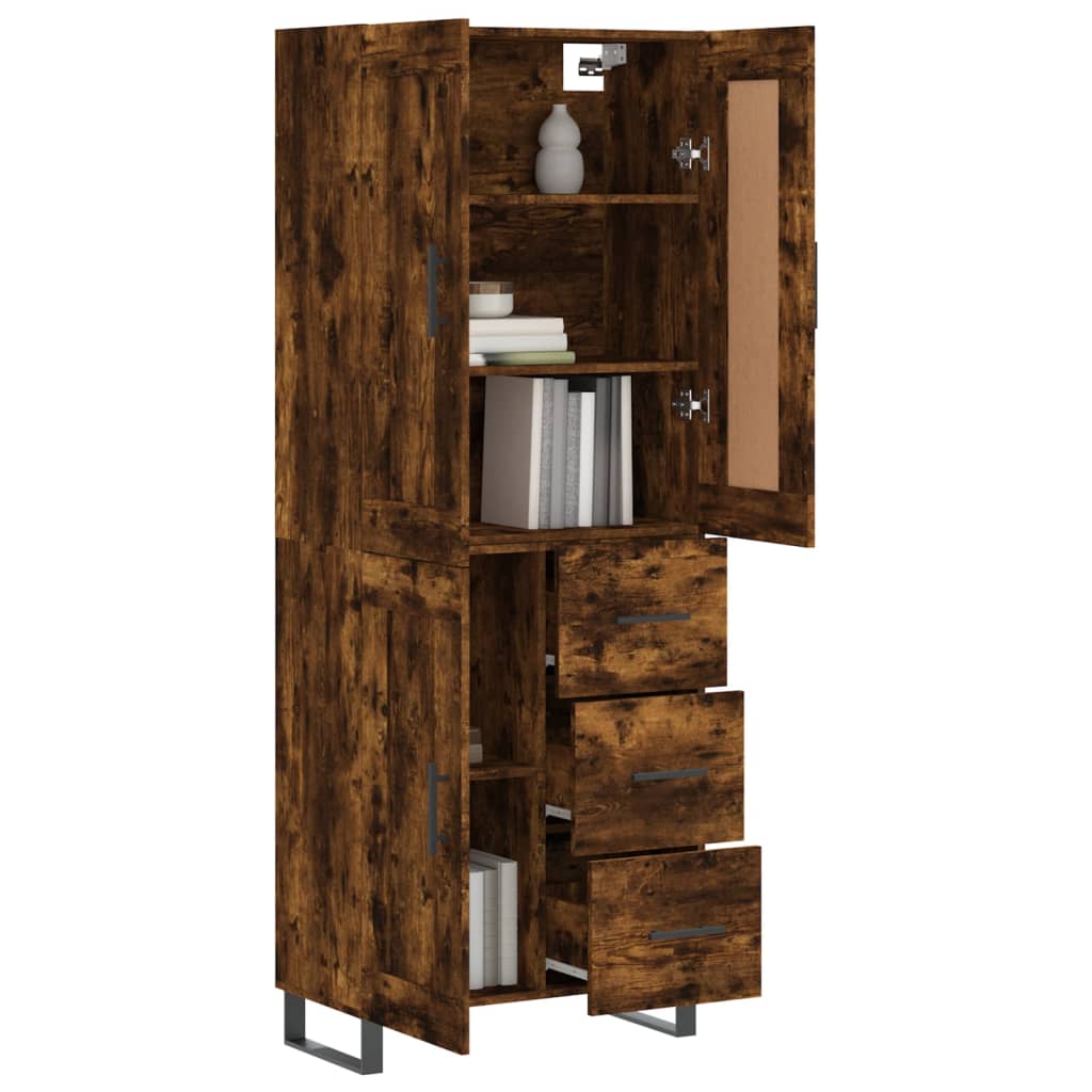 Highboard Smoked Oak 69.5 x 34 x 180 cm Particleboard