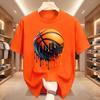 Unisexs Dripping Basketball Graphic TShirt Streetwear Hip Hop Tee Oversized Fit WHITE Top for Unisex Trendy Summer Style