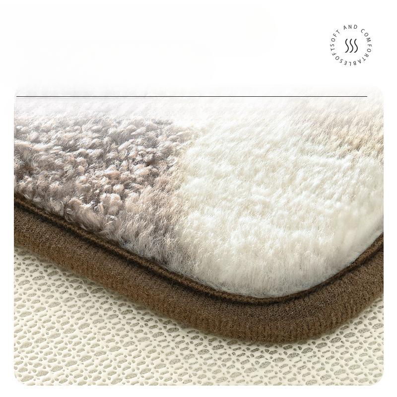 Bunter Druck Schwamm Badezimmer Kaschmir Verdickungsmatte Bad Rutschfeste Teppiche Waschbecken Badewanne Boden Teppich Duschraum Fußmatte Memory-Schaum 3D-Pad