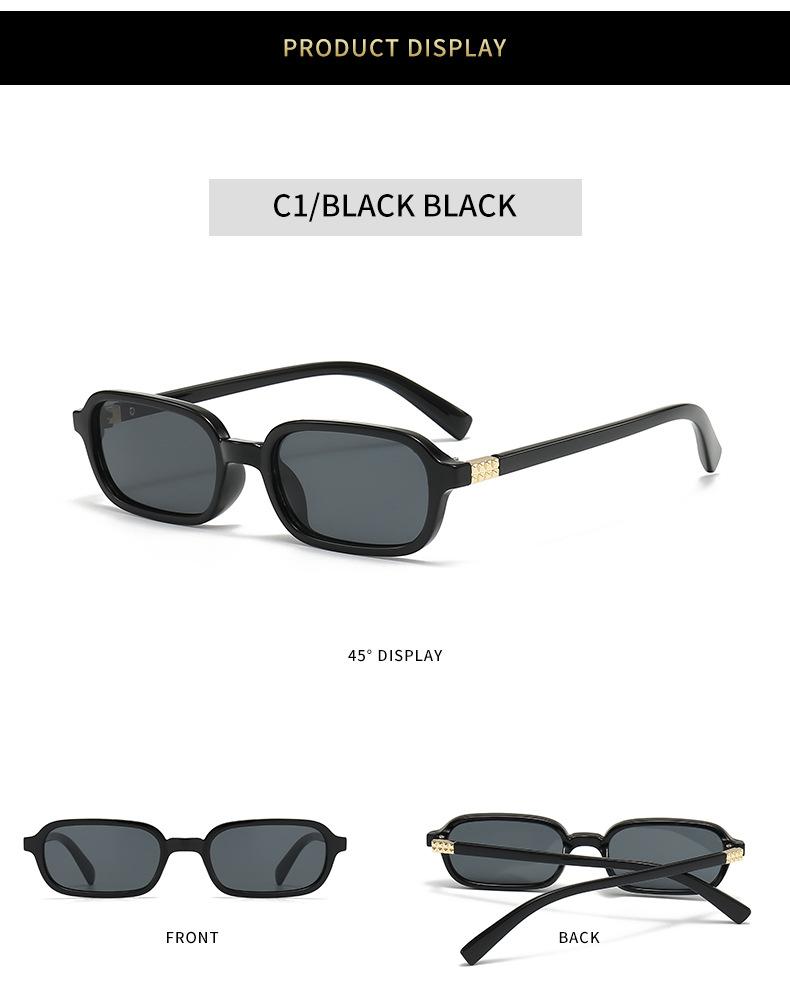 

New Vintage Sunglasses Men Women Trendy Eyewear High Quality Rectangle Sun Glasses UV400 Shades Eyepiece Small Square Glasses