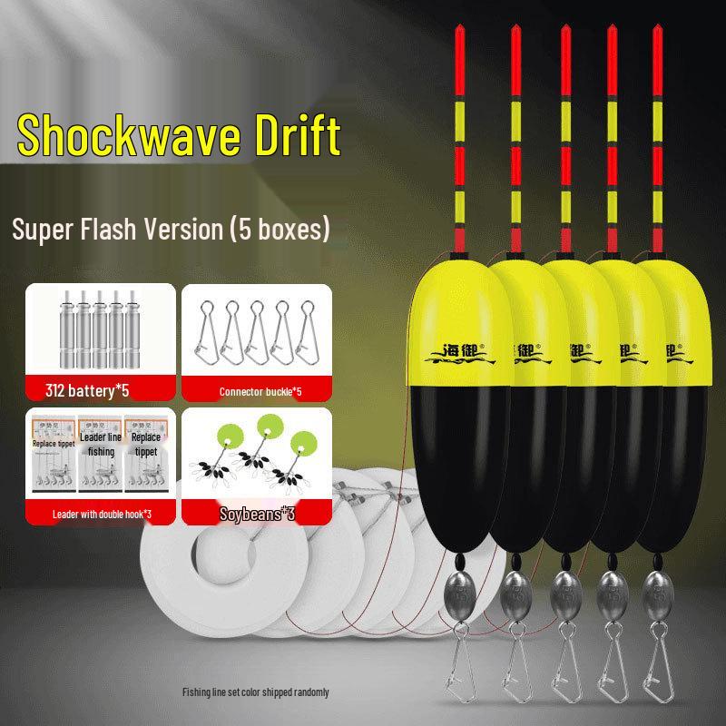 Schockwellen-Selbstnivellierender Elektronischer Nachtangel-Schwimmer - Hohe Empfindlichkeit, Langes Schwanzdesign, Keine Einstellungen Erforderlich