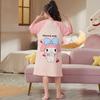 Girls' Short Sleeve Summer Pajama Set for Older Kids - Thin, Comfortable Homewear and A/C Nightgown