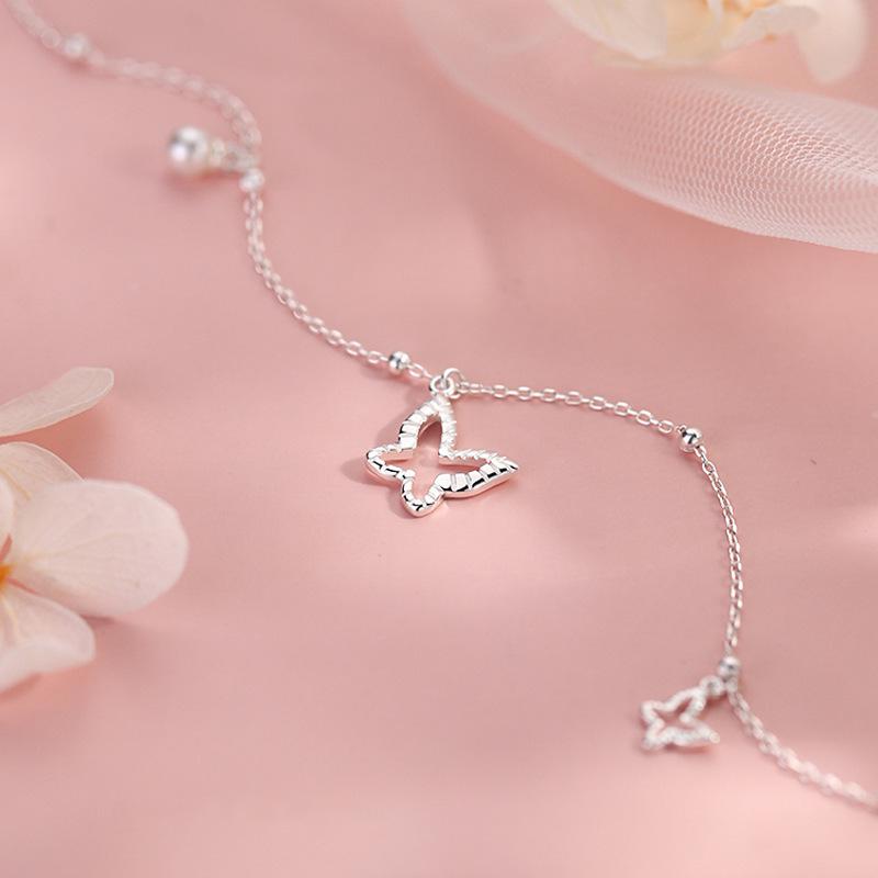 Elegant Butterfly Pearl Necklace - Luxury Women's Niche Design, Sweet & Trendy Clavicle Chain