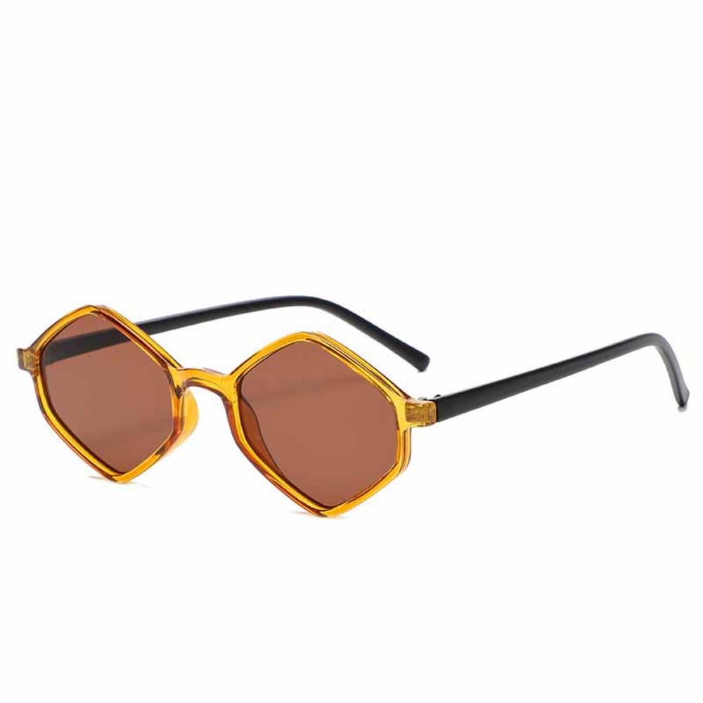 Lightweight Metal Eyewear Vintage UV400 Sun Glasses Fashion Rhombus Leopard Sunglasses Holiday