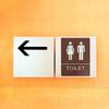 Toilet Door Sign Men Women Bathroom WC Mark Label Self-Adhesive Wall Sticker DIY Decor for Office Business Hotel Unisex