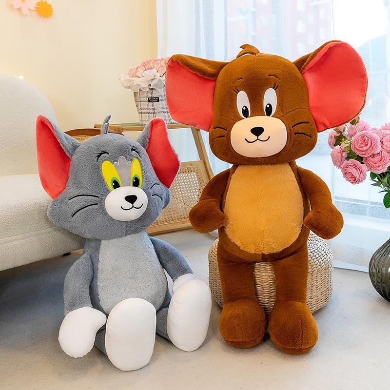 Lovable Cat and Mouse Plush Doll Toy with PP Cotton Filling 0-10cm Height for Ages 14+