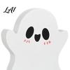 Decorative Wood Crafts for Shelves 3Pcs/Set Halloween Tiered Tray Decorations Cute Ghost Pumpkin Black Cat Wooden Ornaments Ornaments Block