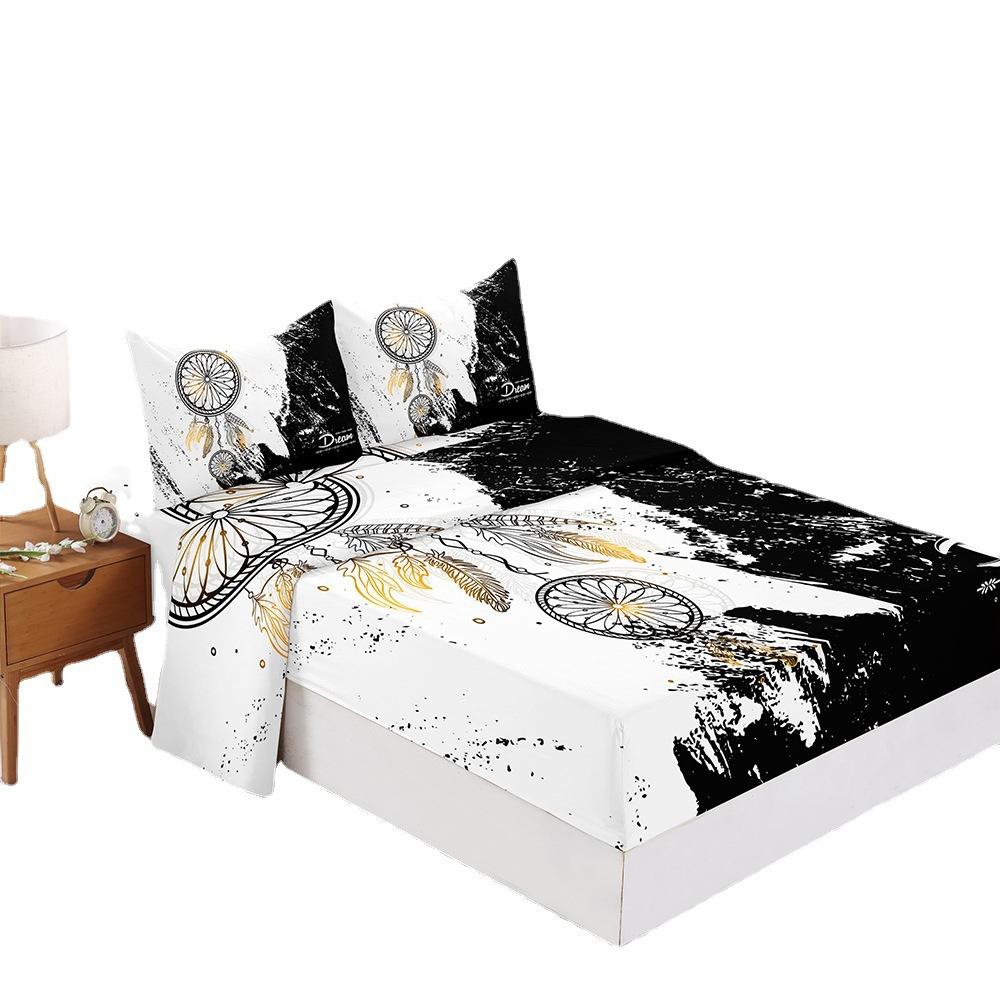 Dream Catcher Wind Chimes Four-Piece Set Mattress Sheet Mattress Protective Cover Bedding