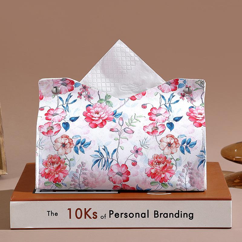 

1 шт. Модная коробка для салфеток, кожаная крышка для бумажных полотенец, автомобильный интерьер, живопись, ящик для хранения, держатель для салфеток, откидной