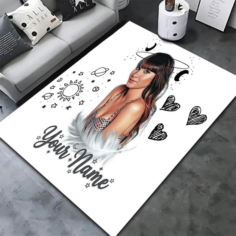 Aitana Custom Name Carpet Rug for Living Room Bedroom Home Sofa Decoration,Kids play Non-slip Floor Mat