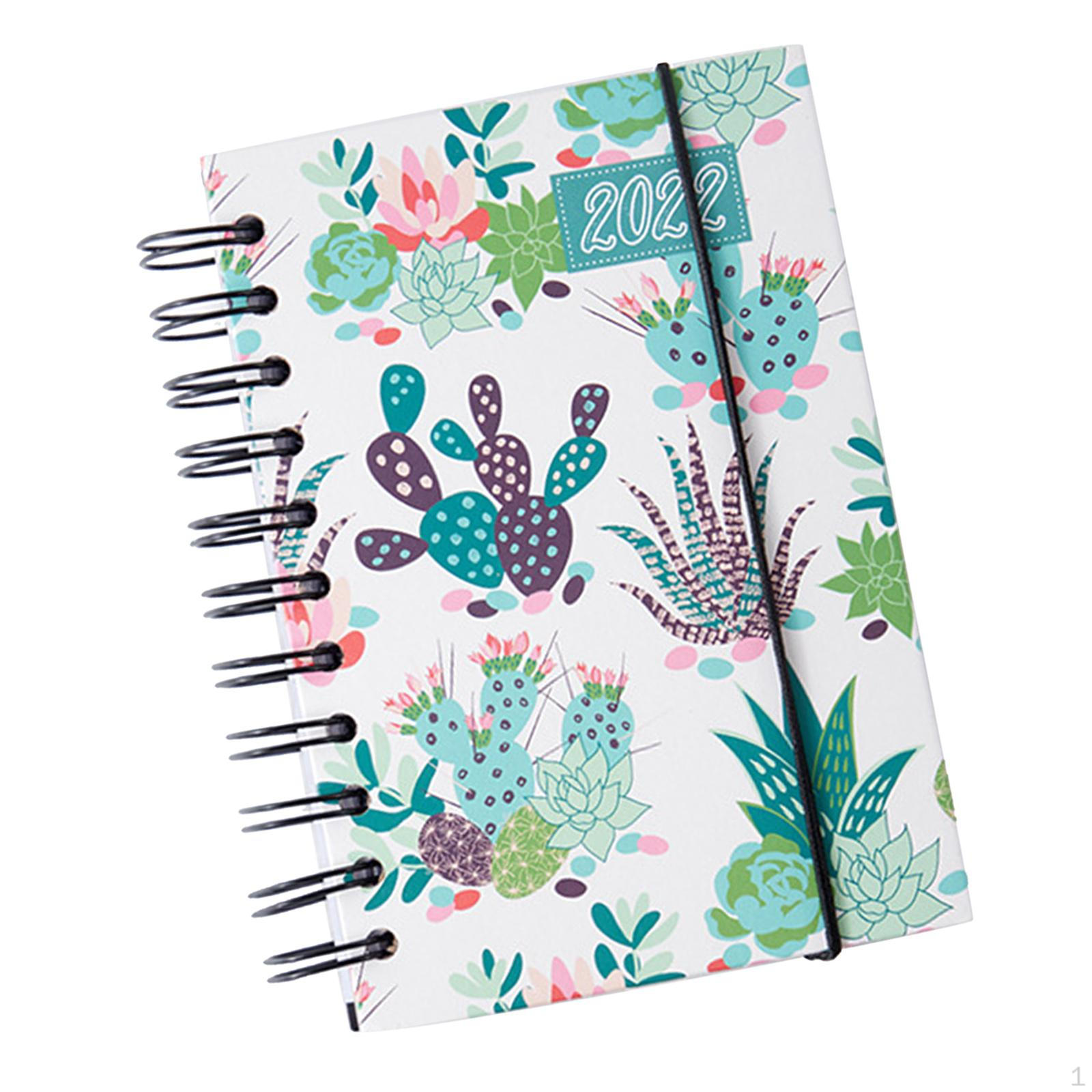 

Note Book A5 Notepad Writing Pads Flowers Schedule for Cactus
