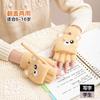 Winter thickened cute bare finger writing cycling non-slip flip half finger warm