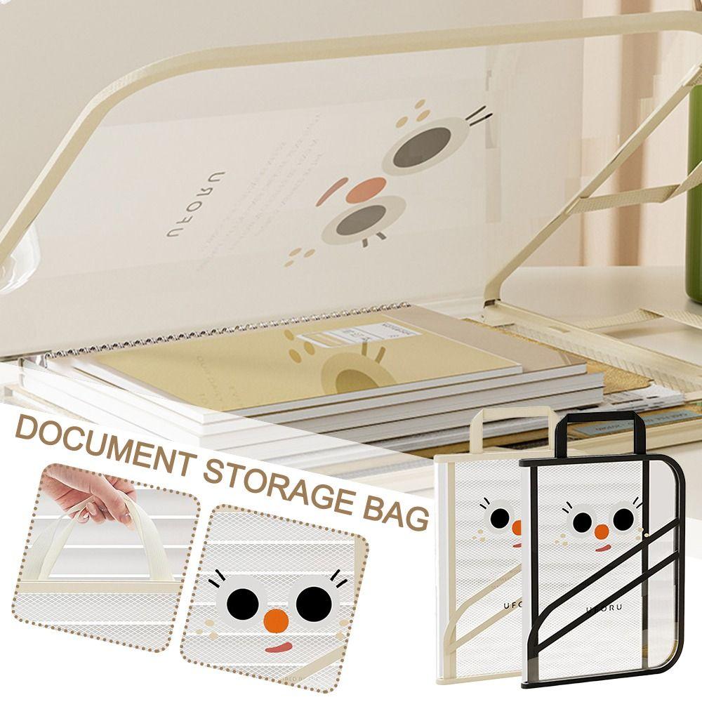 Foldable Document Bag Transparent Handbag New Book Storage Bag