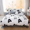 Cartoon Duvet Cover Set 3 or 4 Pieces Like Textured Breathable Durable Soft Comfy Washed Cotton Linen Feel Super Soft