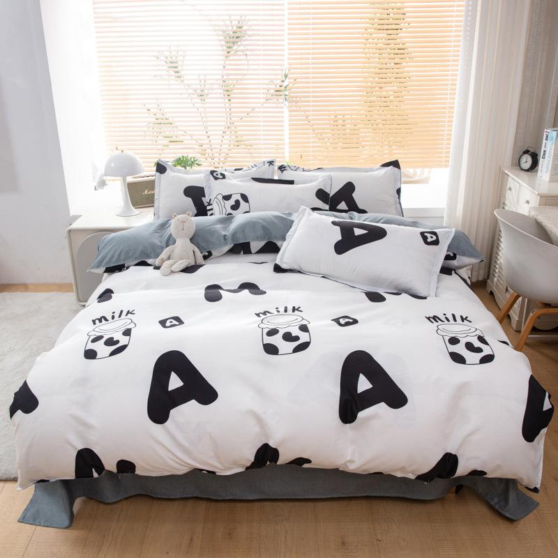 Cartoon Duvet Cover Set 3 or 4 Pieces Like Textured Breathable Durable Soft Comfy Washed Cotton Linen Feel Super Soft