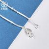 925 Sterling Silver 2mm Snake Bone Bead Chain Bracelet Jewelry
