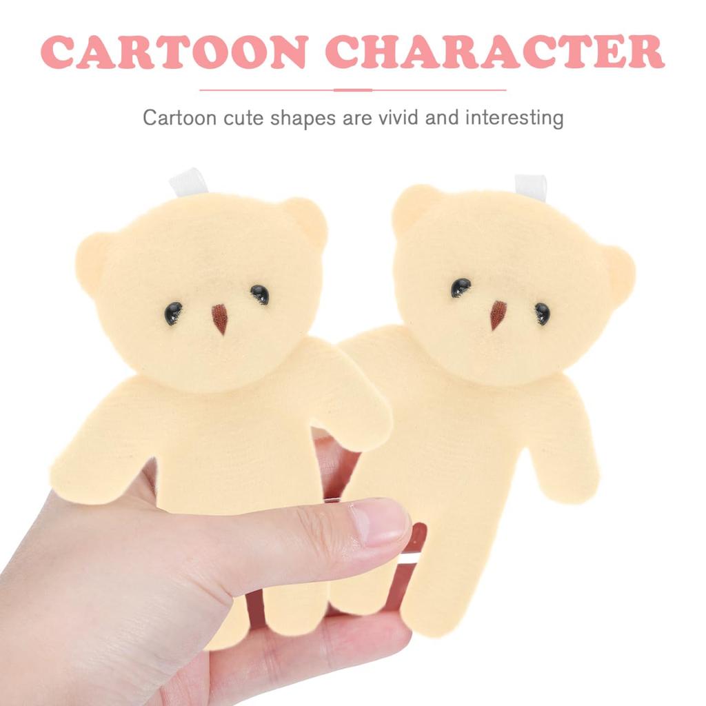 Set of 18 Mini Plush Bears, Small Stuffed Animal Toys, Soft Plush Toys for Birthdays, Weddings, Party Favors, DIY Keychains, and Accessories