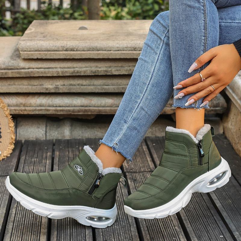 Cotton shoes women's new large size air cushion snow boots outdoor cold-proof men's and women's velvet thickened cotton boots