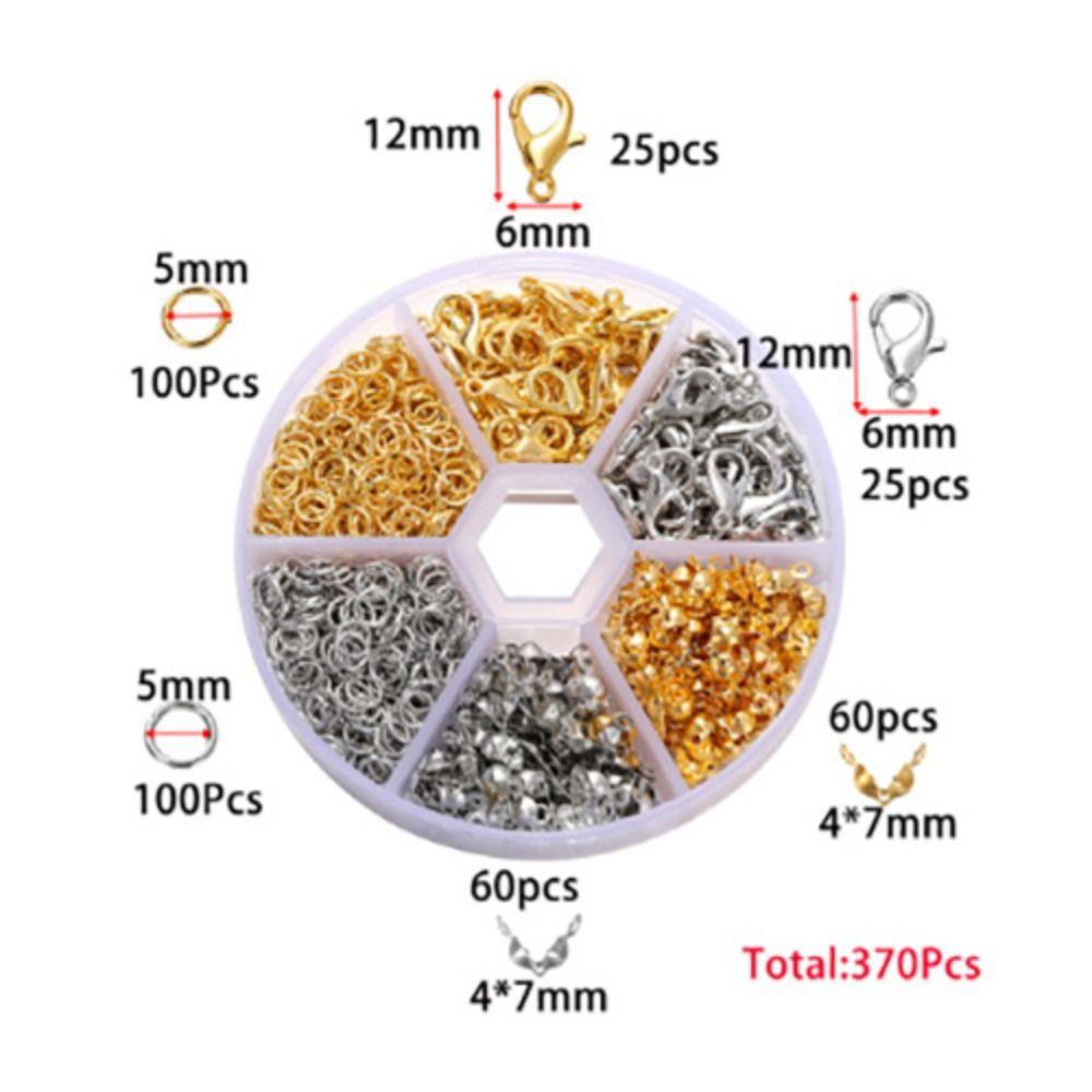 

370/570PCS Gold Silver Loop Closure DIY Lobster Clasp New Necklace Connection gold&silver-370PCS