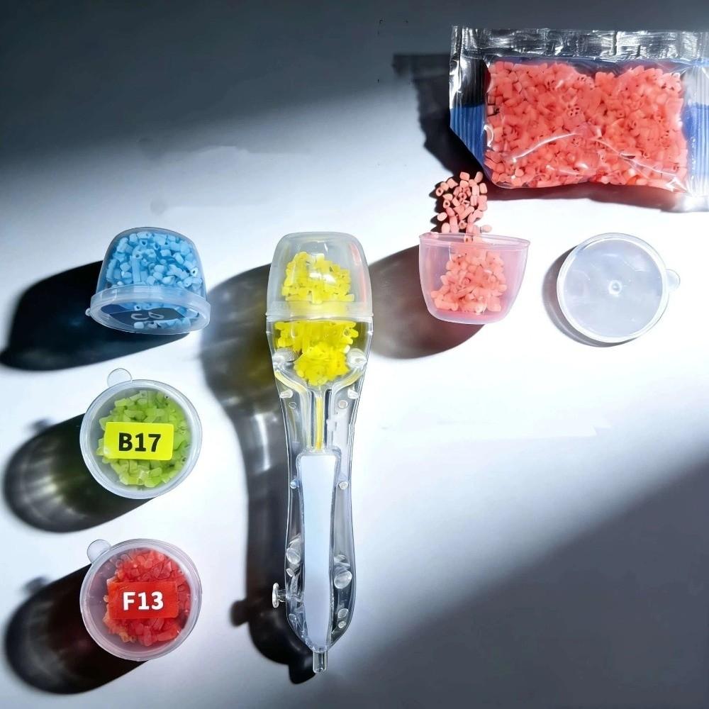 3D Pixel Puzzle Bead Positioning Pen Anti-slip with Bead Containers Fuse Bead Pen Multi-functional Educational