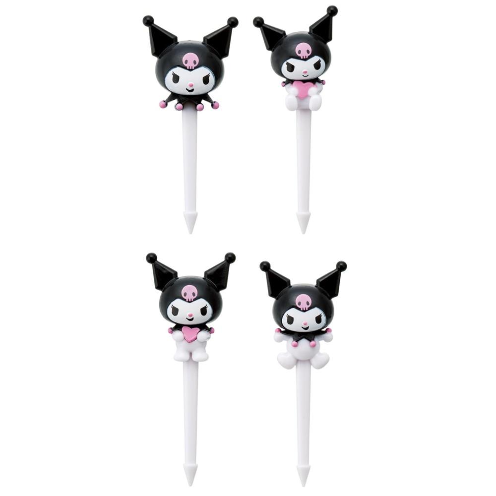 Skater Lunch Picks 4 Skewers Decoration Sanrio Kuromi LKP5D