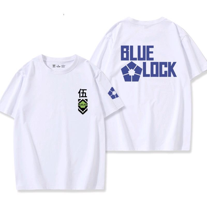 

BLUE LOCK Аниме периферийная косплей-рубашка Футболка С коротким рукавом Чистый Мир а 100% хлопок мужская верхняя рубашка с принтом Футболка Лето 4XL