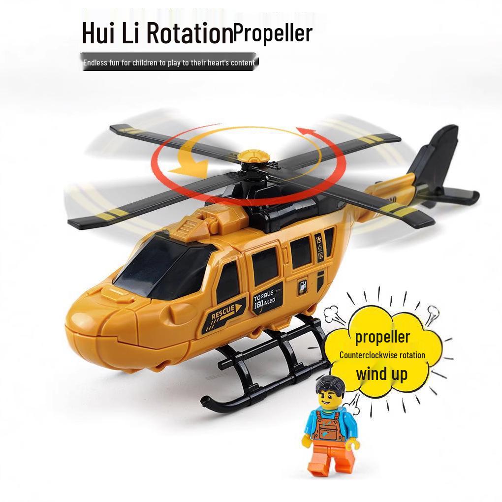 Delixin Rotatable Propeller Helicopter Fighter Jet Toy for Kids