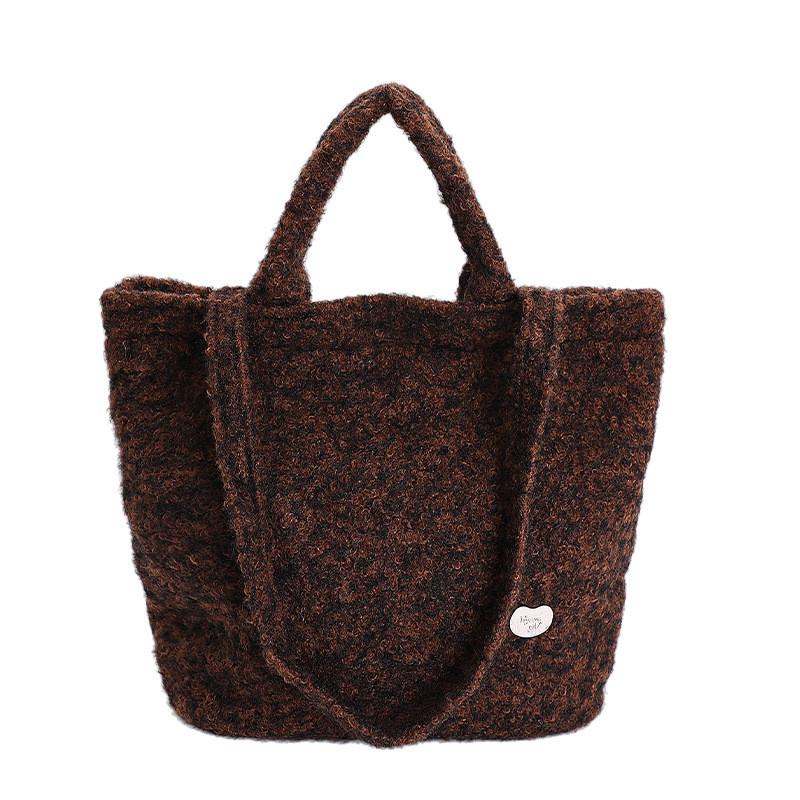 Plush Fashion Single Shoulder Bag For Women With Inner Pouch And Casual Style For Work