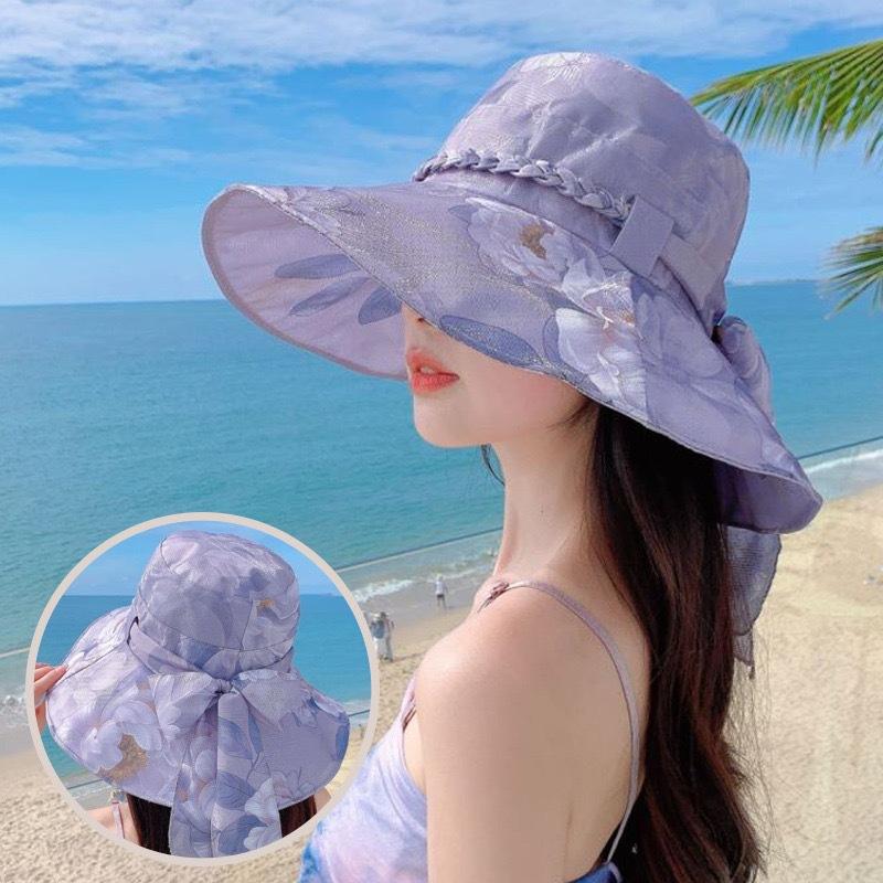 Women Summer Mesh Breathable And Foldable Fisherman Hat Outdoor Large Brim Sun Protection Hat Outdoor Beach Travel Cap