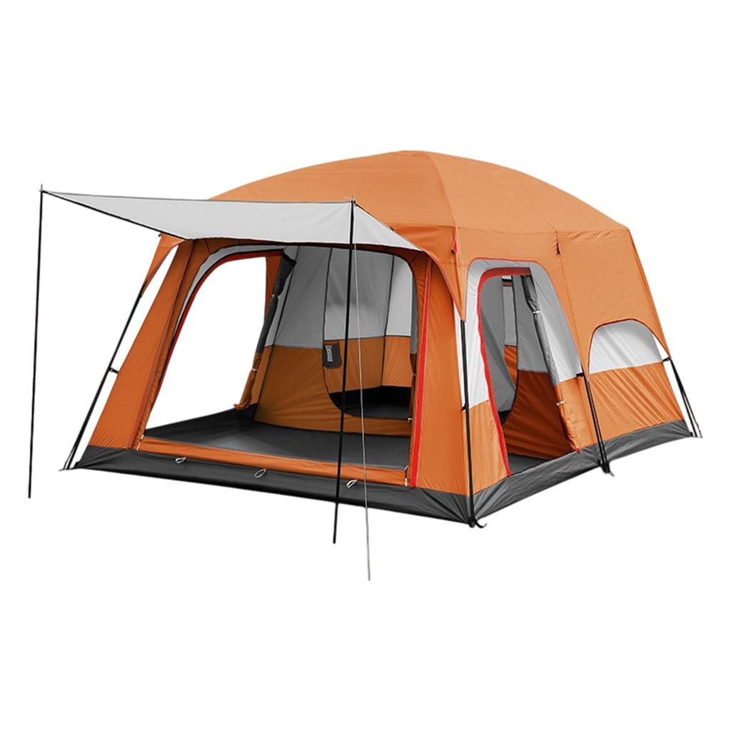 5-8 Person Camping Tent, Waterproof Windproof Sun Protection, 210D Oxford Fabric, 3 Season, Lightweight, 2 Room 1 Living Room