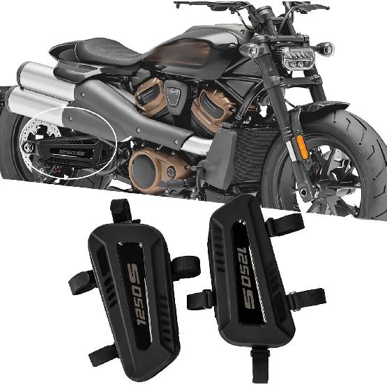 

For Sportster S 1250 RH 1250S RH1250S Motorcycle waterproof saddle bag triangular hard shell side bag left and right two 2L large capacity storage 1250 (with logo)