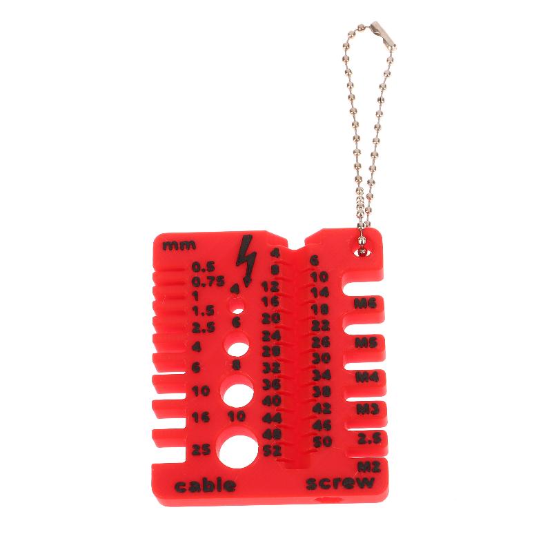 

Portable Nut And Drill Bit Thread Checker 3D Printed Wire Screw Measuring Tool Screw Drill Bit Gauge For Nuts Bolts Threads красный