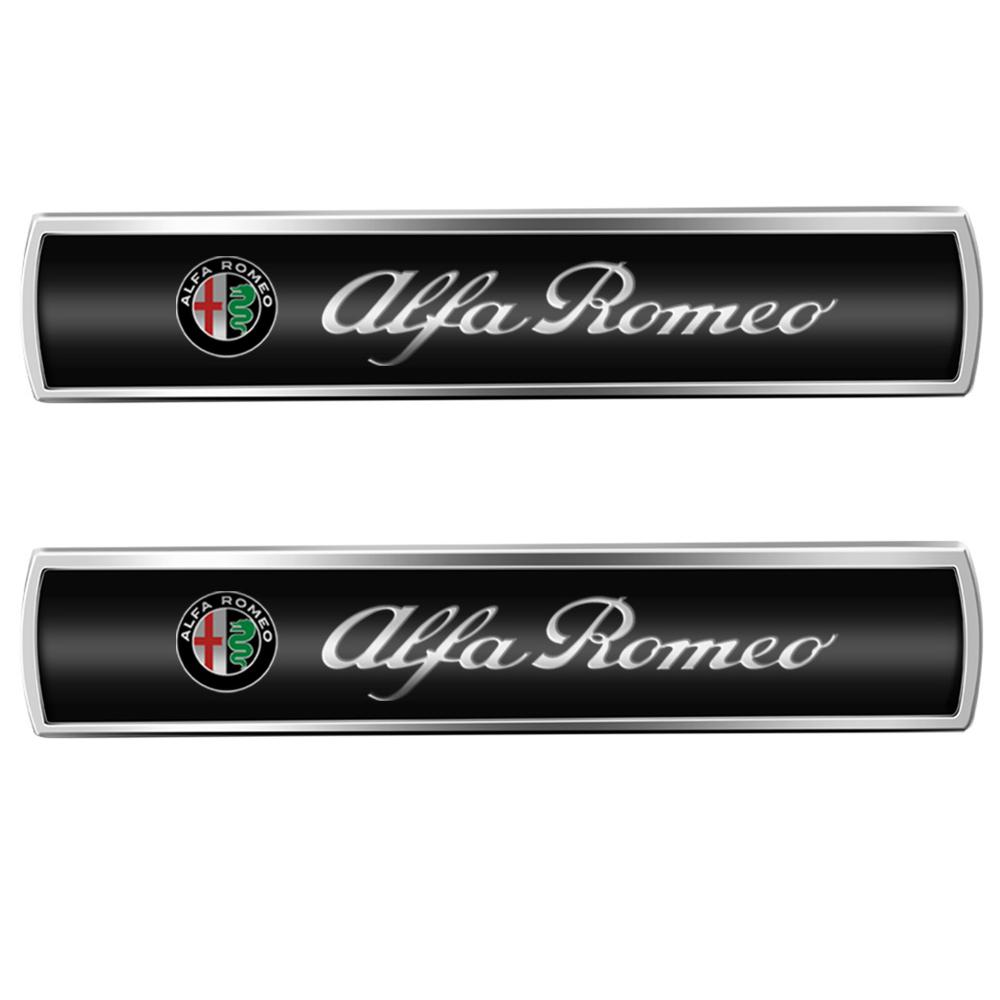 CYYPT1 1/2PC 3D Metal Car Emblem Rear Trunk Side Window Body Sticker For Alfa Romeo Sportiva Tonale Giulietta Mito 147 Auto Accessories