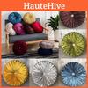 Luxurious Round Velvet Pumpkin Cushion With Charming Pleated Design And Soft Touch