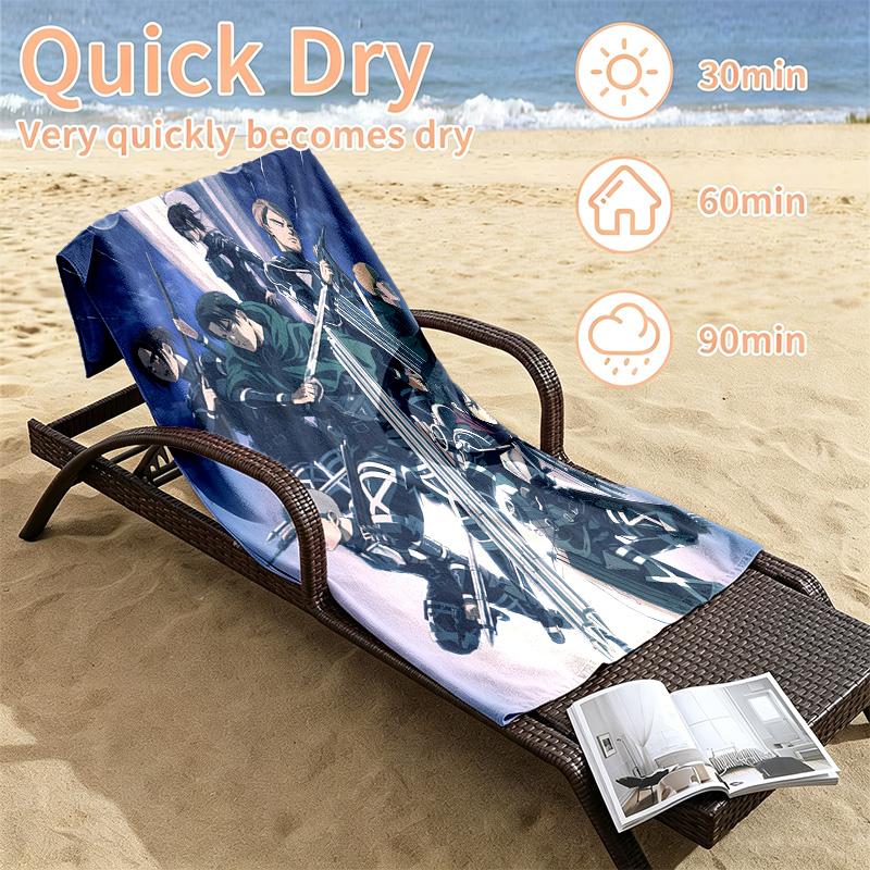 Attack on Titan Beach towels also serve as bath towels summer essential a musthave for the outdoors the beach and the pool