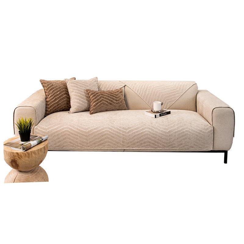 Chenier Velvet Sofa Cushion, Universal In All Seasons, Non-Slip, High-Grade Seat Cushion, Thickened Seat Cushion, High-Grade Leather Sofa Cover Towel