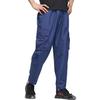 Adidas Originals Trefoil Solid Letter Logo Cargo Pocket Straight Casual Pants Men Bottoms Blue HM8005