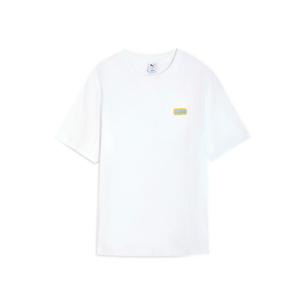 New PUMA Graphic PT LOGO T Shirt Men's White 02 632982-02