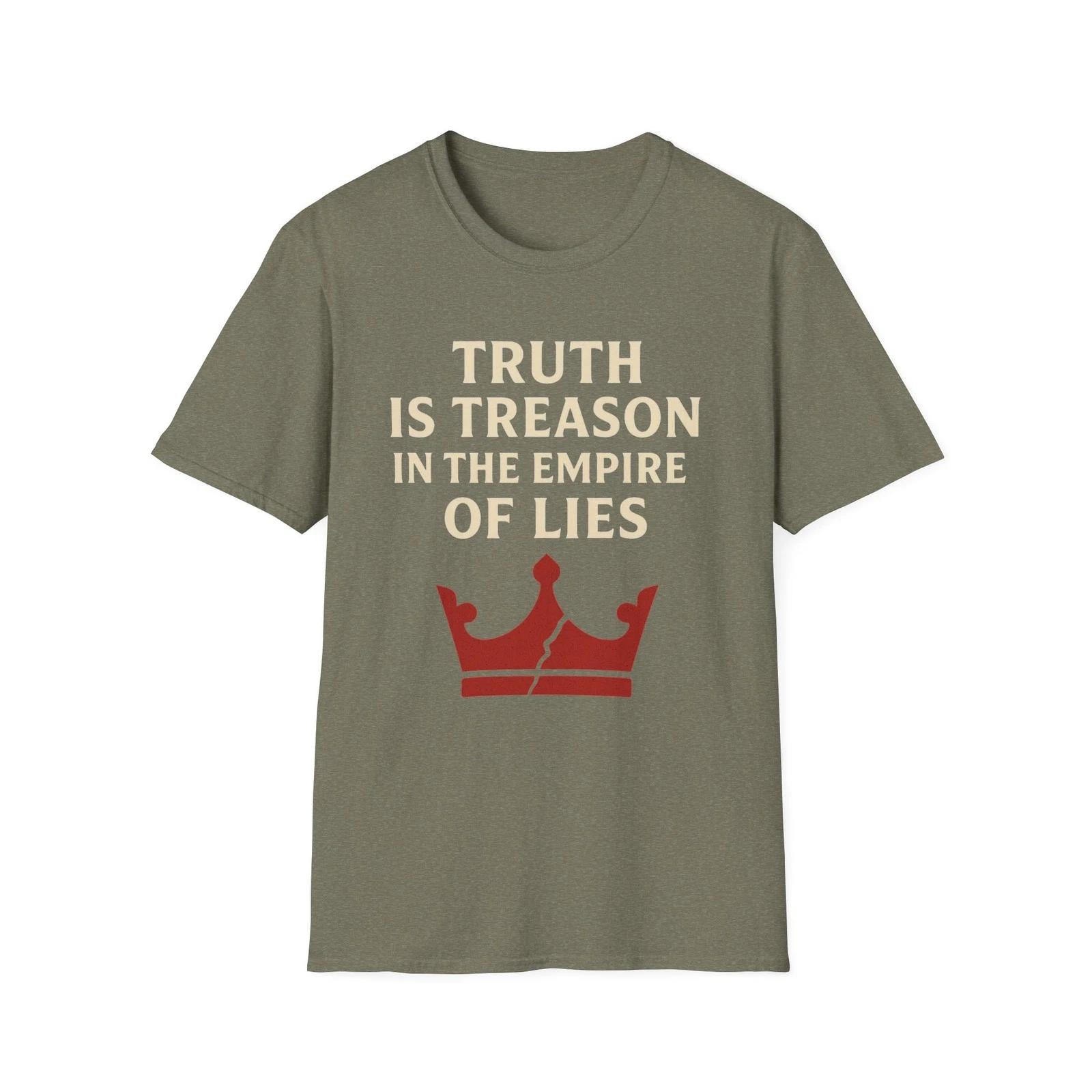 Truth Is Treason in the Empire of Lies, Red Crown Anti-Tyranny Liberty Shirt 3XL