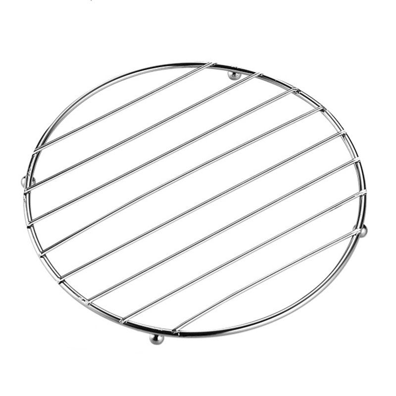 Stainless Steel Coaster Set - Thickened Heat Insulation Pad for Kitchen Table Pot Holder Dish Mat Steamer Rack Cooling Grid
