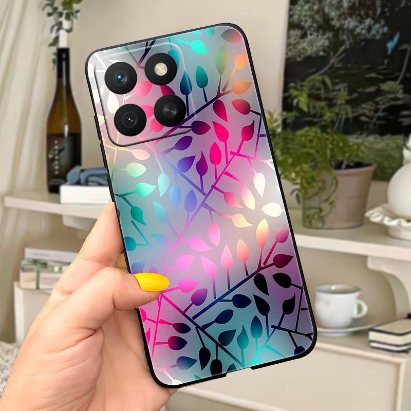

For Honor X8c Case HonorX8c Cool Painted Silicone TPU Soft Cover for Honor X8c 2025 Cases Black Protective Phone Shells Honor X8C