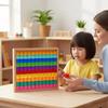 Acrylic Block Play Board Translucent Wooden with Blocks