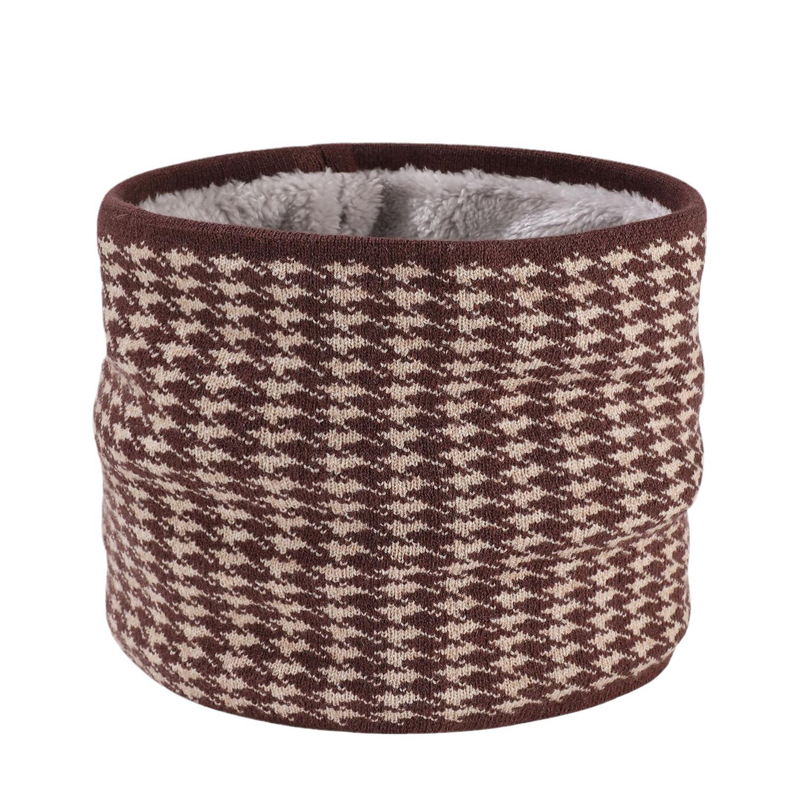 

Мужская и женская мода, зимняя теплая шея с рисунком «гусиная лапка», защита от холода для езды на велосипеде, универсальный чехол для шеи с флисовой подкладкой пурпурно красный