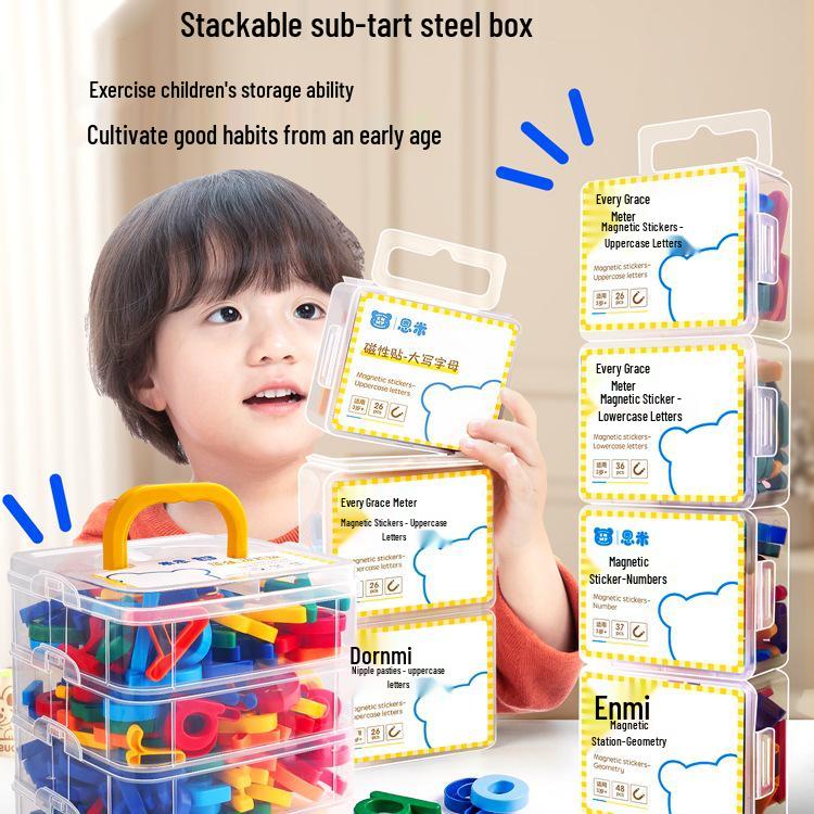Magnetic Alphabet & Numbers Sticker Set - 26 Pieces for Blackboard & Whiteboard