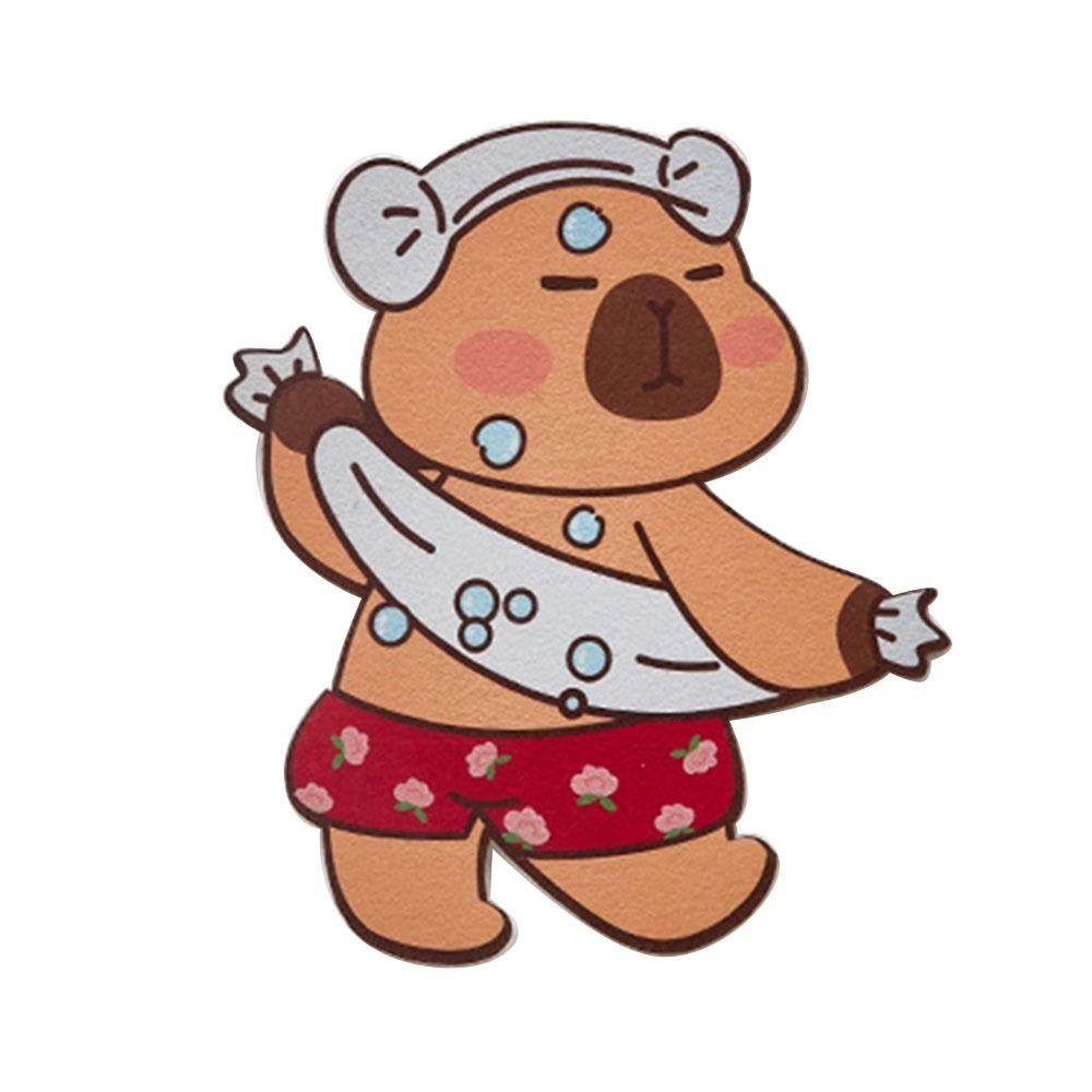 Cartoon Animal Toilet Decoration Sticker Rose Lemon Jasmine Fragrant Eco-friendly Toilet Sticker Wall Stickers Plush Paper