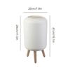 Wooden High Foot Trash Can For Bathroom Creative Kitchen Wastebin with Press Cover Living Room Toilet Garbage Container