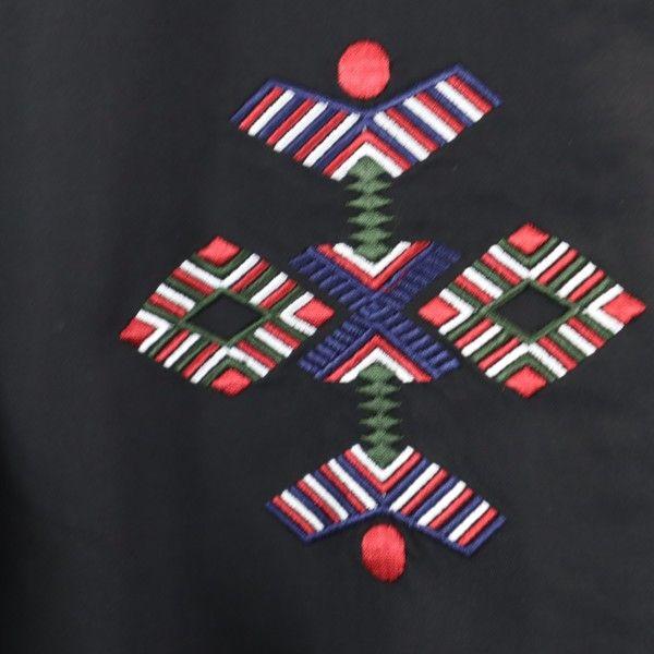 Unused Johnbull Long Sleeve Embroidery Shirt S Black Embroidery Men's Used