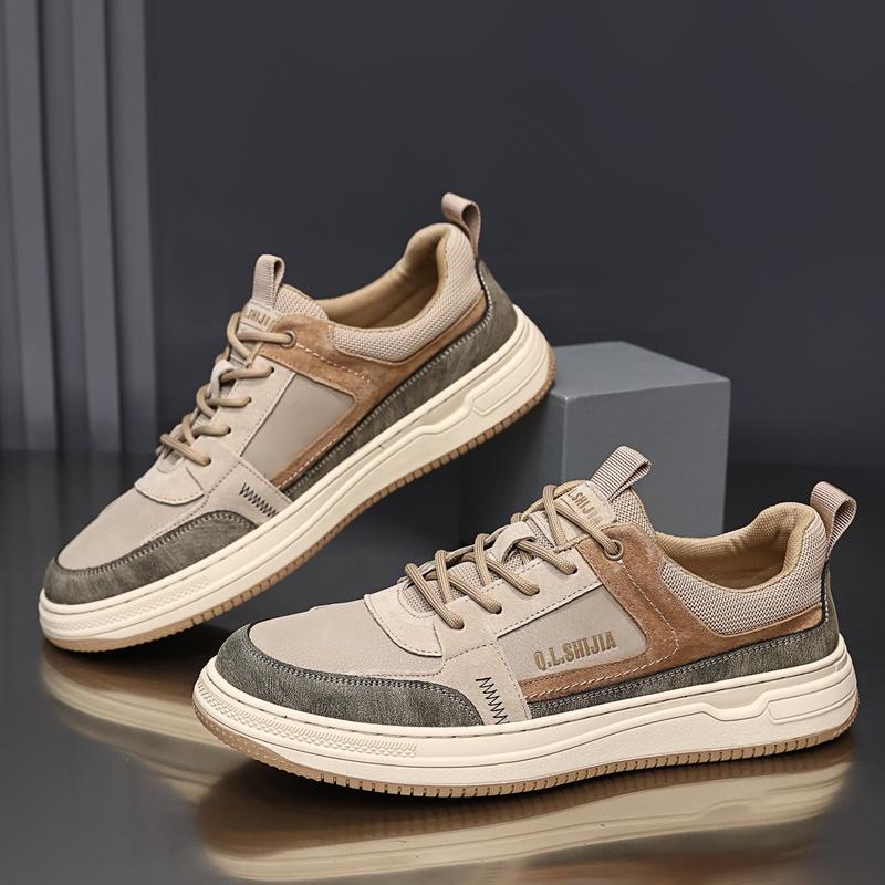Fashion Golden Sapling Korean Style Men's Vulcanize Shoes Fashion Mixed Colors Male Flats Outdoor Round Toe Man Leisure Sneakers Male
