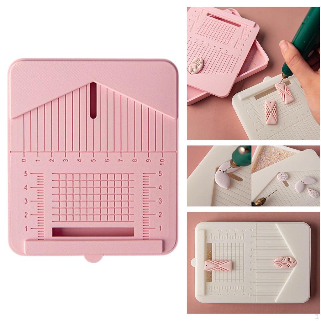 Clay Earring Drill Guide Tool,Lightweight,with Dust Collector Box for Jewelry Earrings