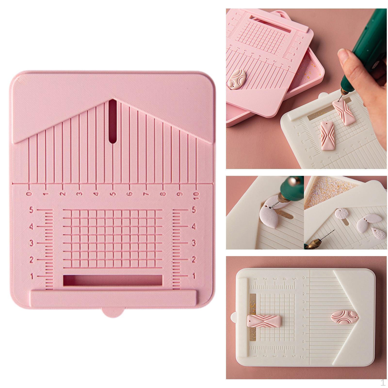 

Инструмент-направляющая для сверления серег из полимерной глины, Легкий, с коробкой для сбора пыли для ювелирных серег Pink